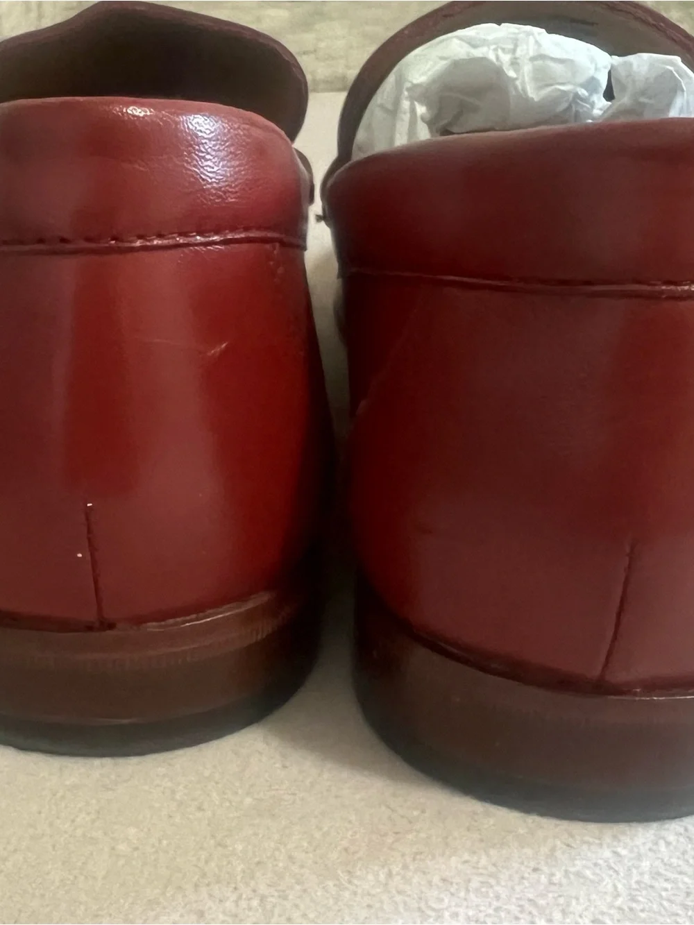 Florsheim Men's Red Leather Slip-On Loafers